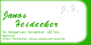janos heidecker business card